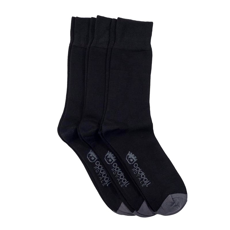 Oddball Royale Men's Dress Socks XXL (Men's Size 15-18) (3-pack) (Black) - Image 2